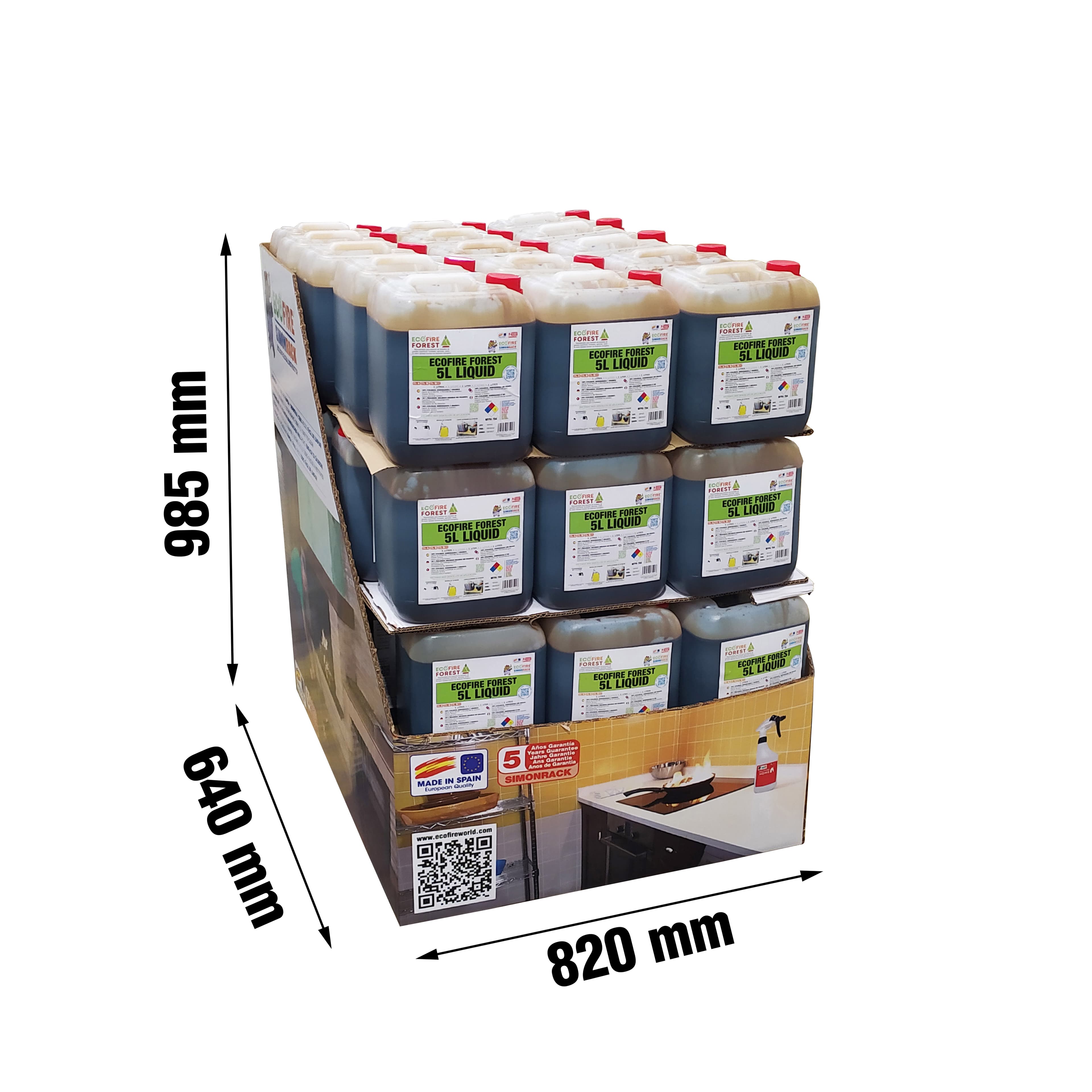 Minibox ECOFIRE Forest 5 L · 60 unidades · vista 2